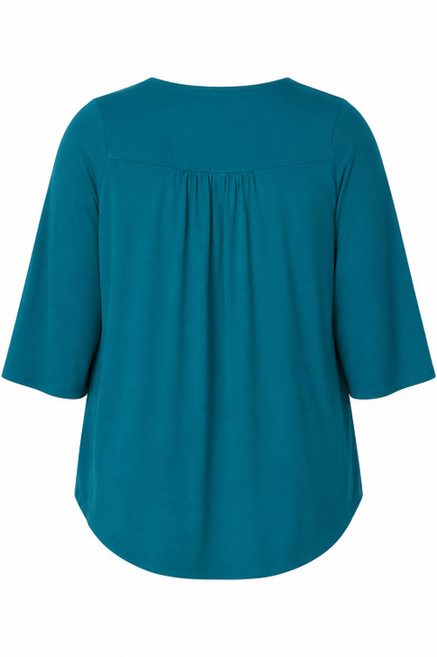 Plus Size Teal Elbow Sleeve Top Curvaceous 