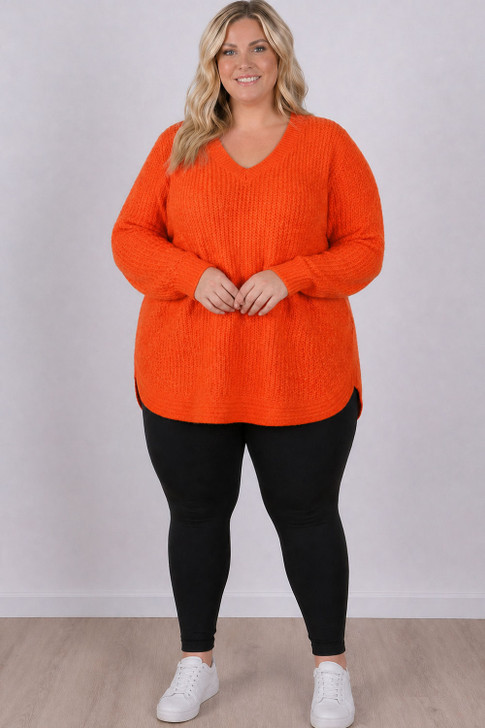 plus size orange jumper 