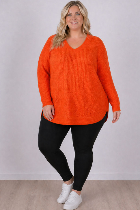 plus size orange jumper 