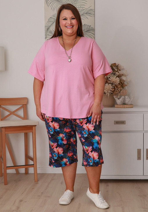 Plus Size Bamboo Crop Pant In Dreamy Magnolia