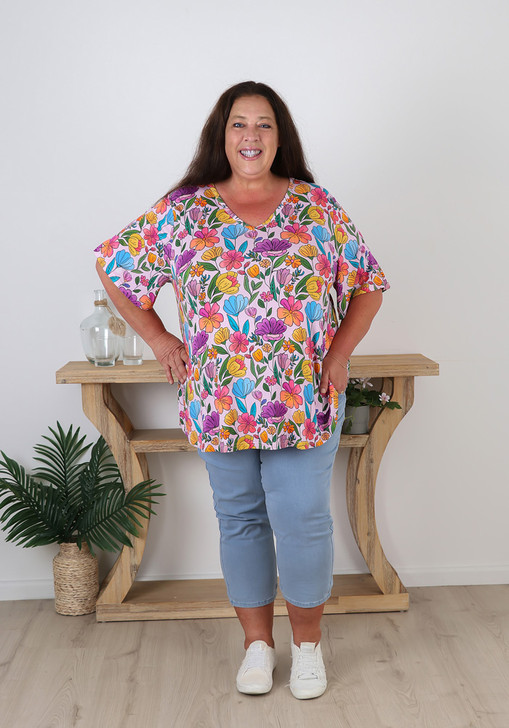 Plus Size Summer Fun Floral Top 