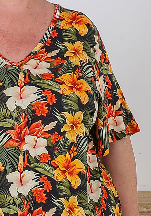 Plus Size Summer Cool Tropical Top