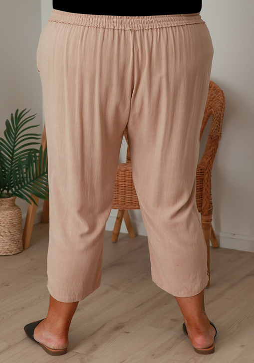 Plus Size Summer Days Natural Pants