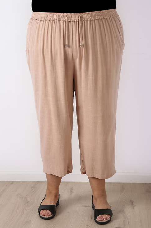 Plus Size Summer Days Natural Pants