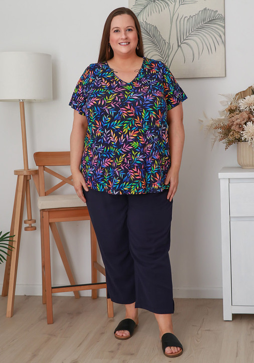Plus Size  Navy Pant