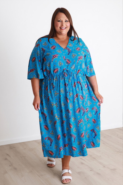 Plus Size Peak Dress In Australian Marine Animals