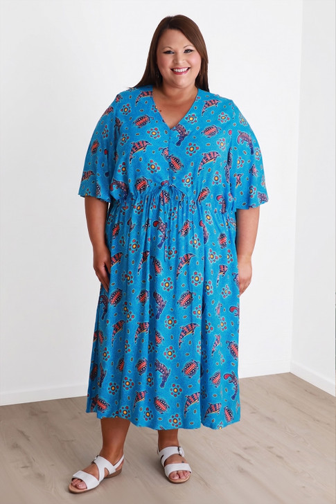 Plus Size Peak Dress In Australian Marine Animals