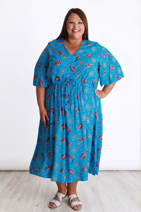 Plus Size Peak Dress In Australian Marine Animals
