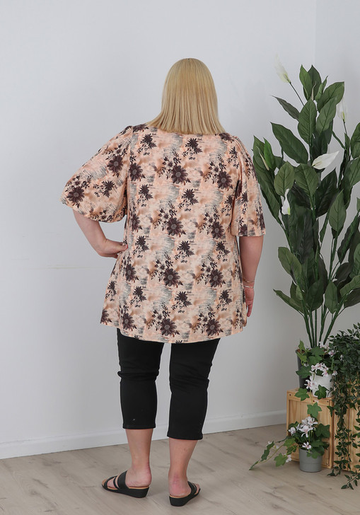 Plus Size Curvaceous in Sepia Florals