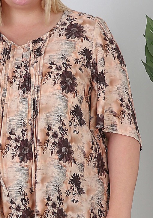 Plus Size Curvaceous in Sepia Florals
