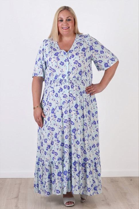 Periwinkle Blossom Maxi Dress