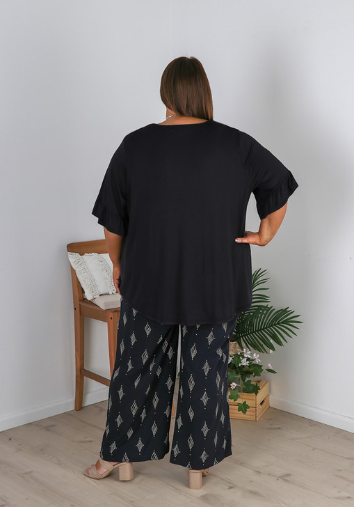 Summer Floaty Pant In Diamond Print