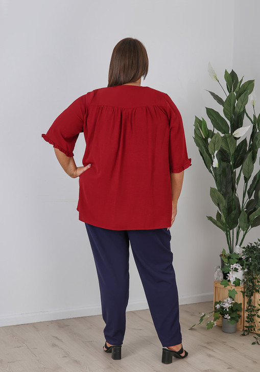 plus size stretch navy work pant  