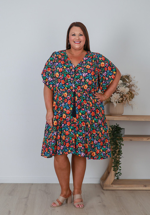 Split Sleeve Dress In Pretty Floral