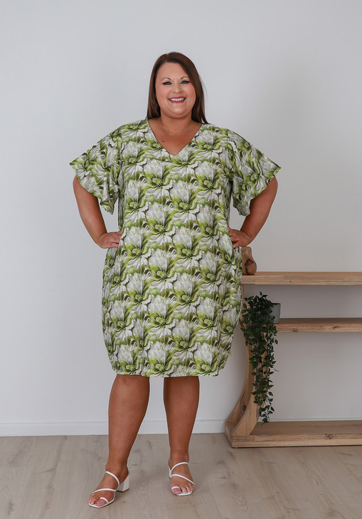 Plus Size Summer Green Dress