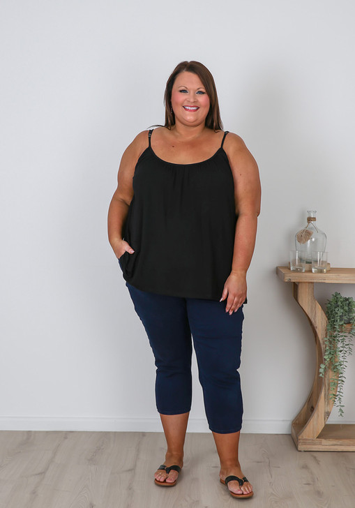 Plus Size Loose Fit Camisole in Black