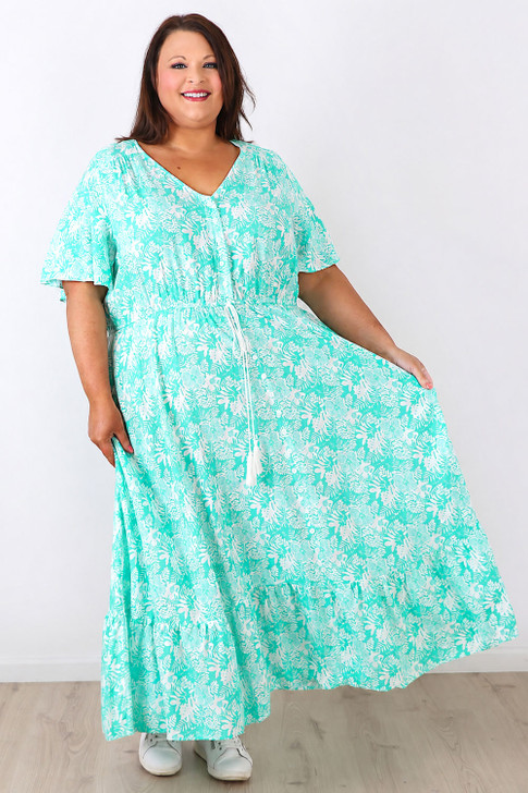 Plus Size Tropical Breeze Maxi Dress