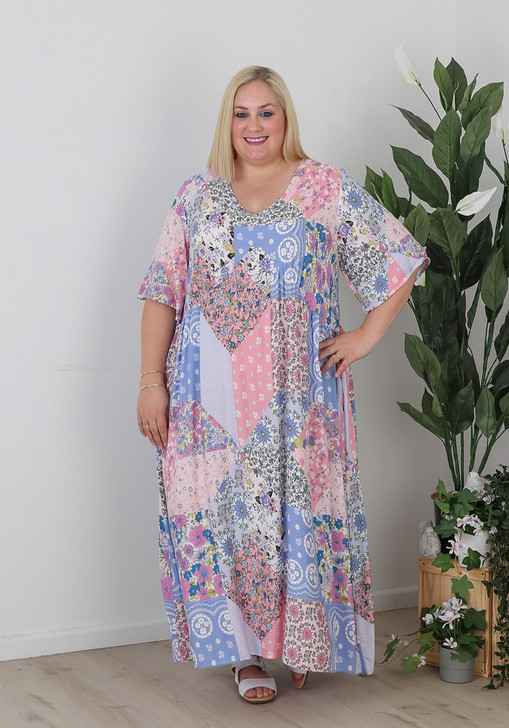 Plus Size Curvaceous Patchwork Dress