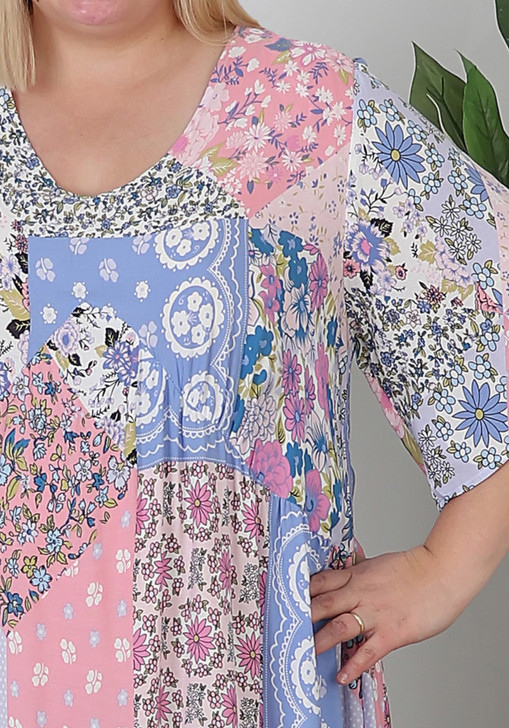 Plus Size Curvaceous Patchwork Dress