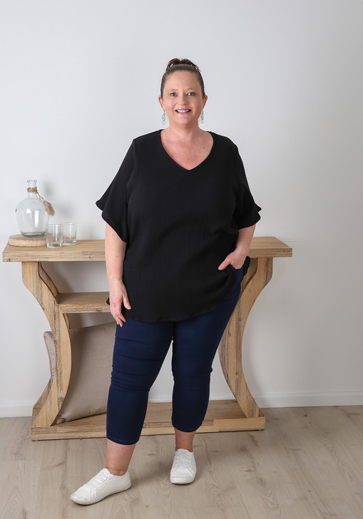 Plus Size Curvaceous Black Top