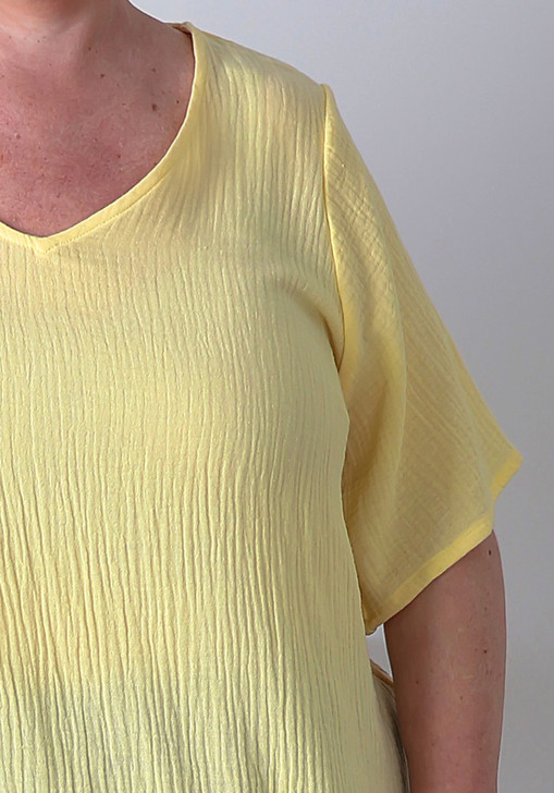Plus Size Summer Yellow Top