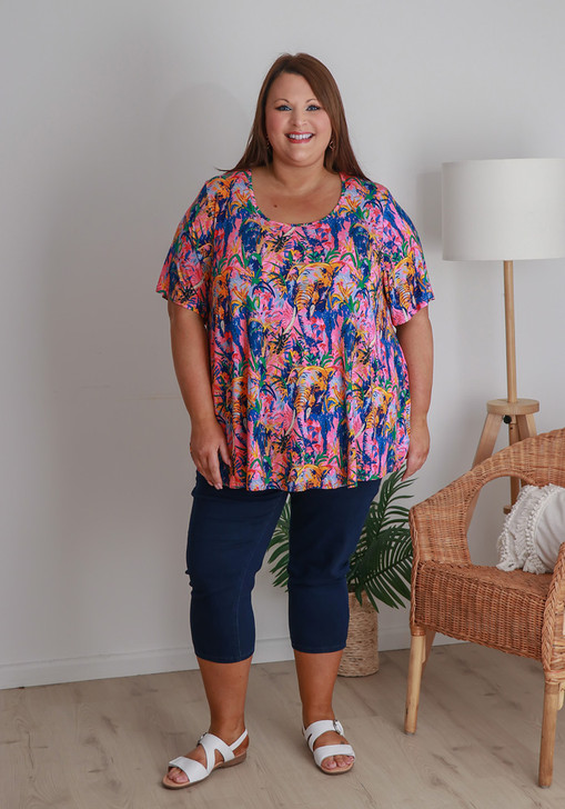 Plus Size Curvaceous Summer elephant jungle top