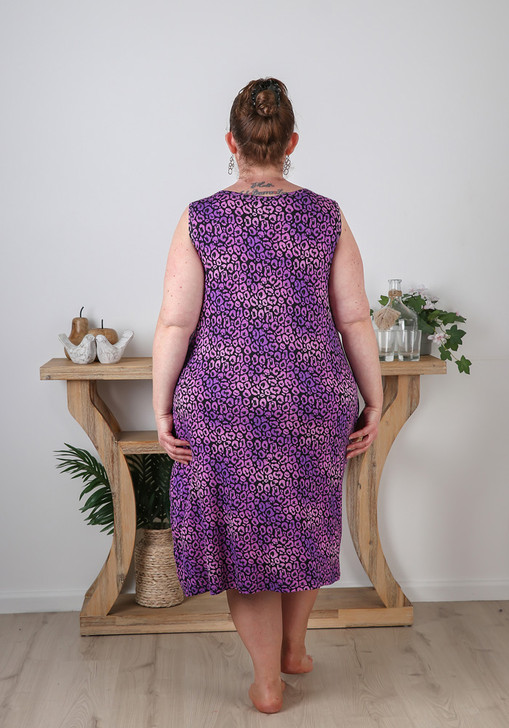 Plus Size Curvaceous Stretch Purple Nightie