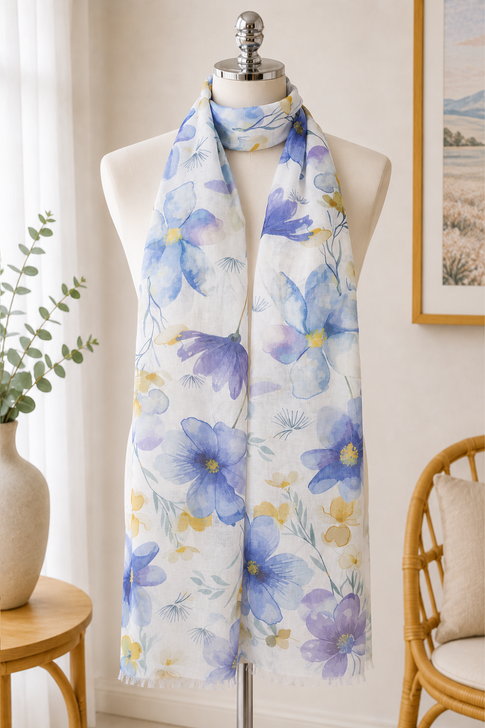Pastel Floral Scarf