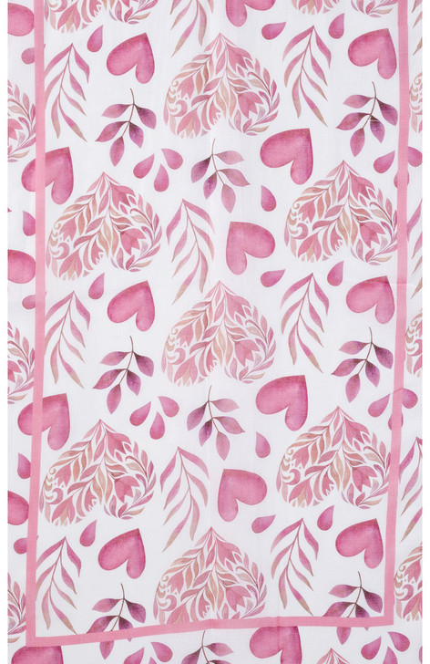 Pink Floral Heart Scarf