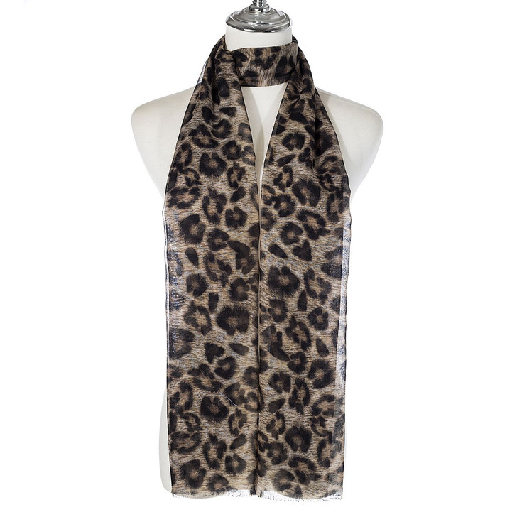 Brown leopard Animal Printed Scarf