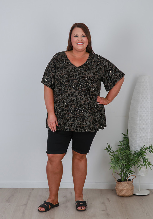 Plus Size Black Summer Shorts