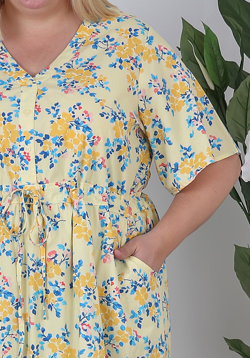 Plus Size Yellow Summer Dress