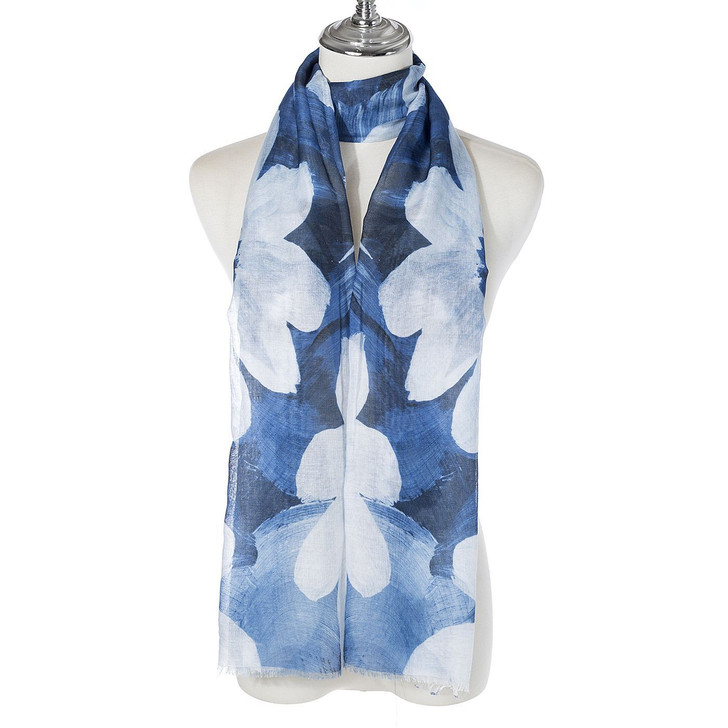 Lets Blossom White Flower Scarf