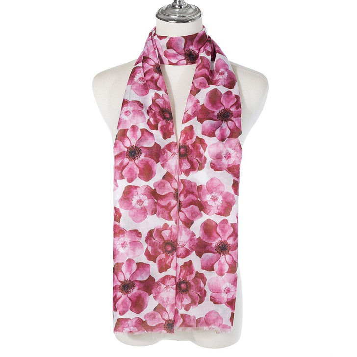 Pretty Pink flowers Scarf