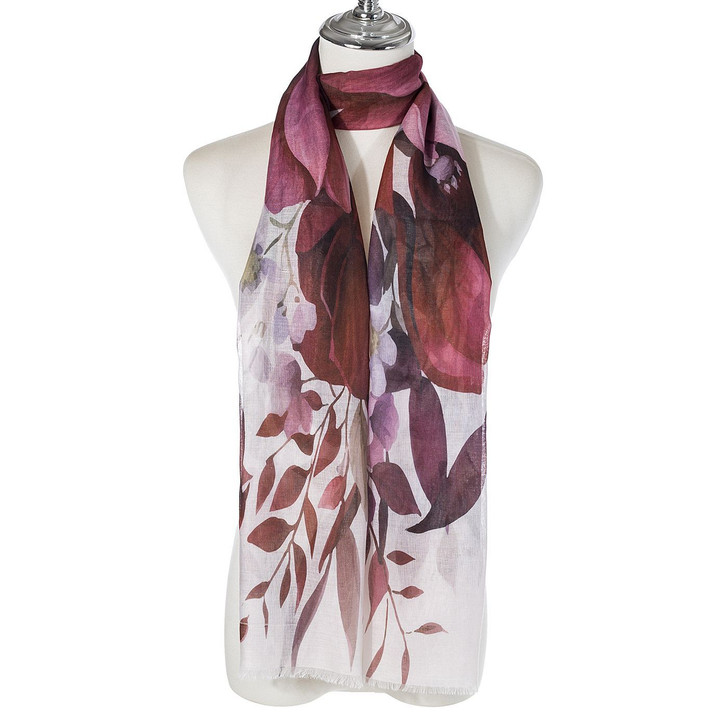 Beautiful Red Flower Scarf