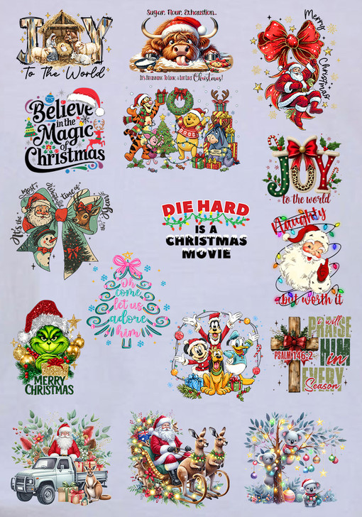 CUSTOM Christmas Cotton V Neck Curved Hem Tee In White