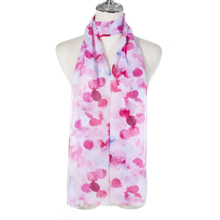 Pink Watercolour Spots Scarf