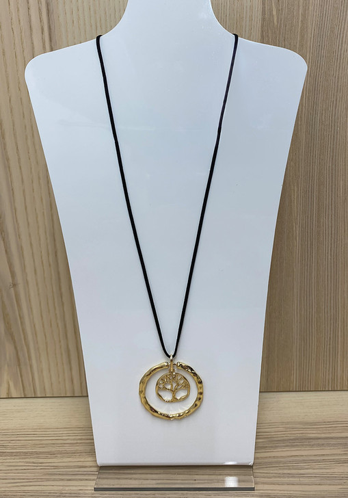 Tree Of Life Gold Ring Necklace