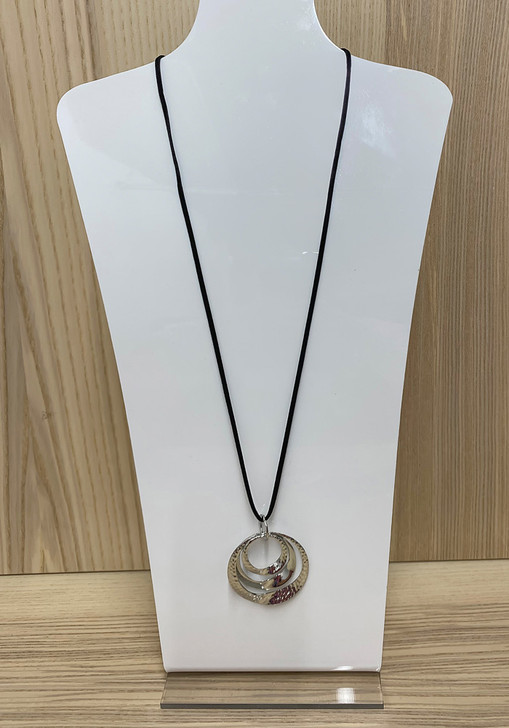 Silver Decorative Rings Necklace