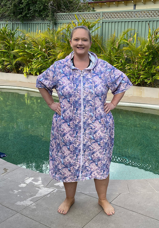 Plus Size Pastel Lily Swim Coverup