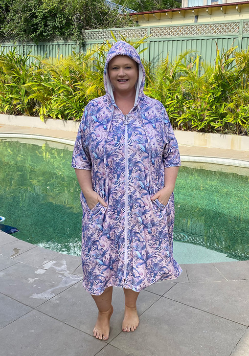 Plus Size Summer Swim Coverup In Pastel Lily