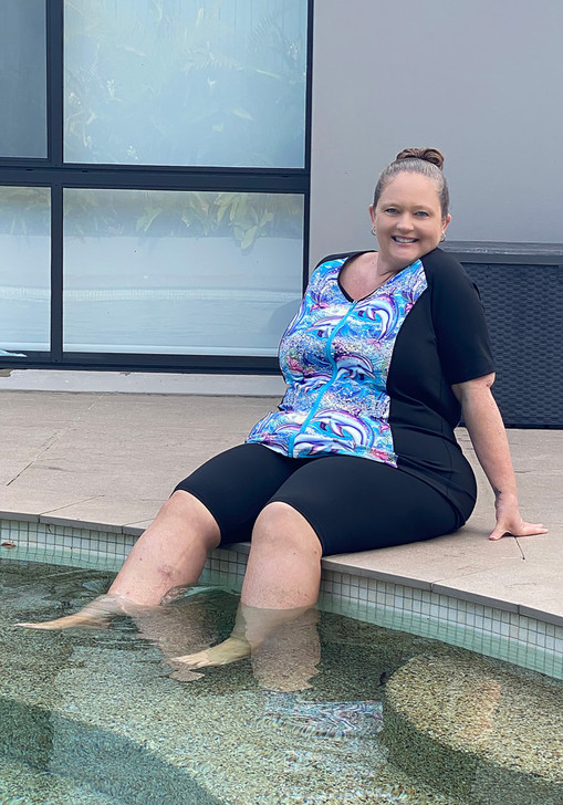 Plus Size Summer Dolphin Swim Rashie