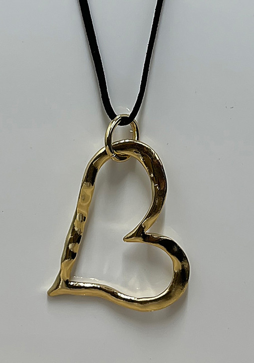 Irregular Heart Pendant Necklace In Gold