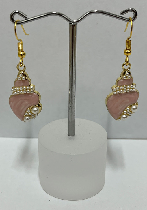 Seashell Earrings In Pink