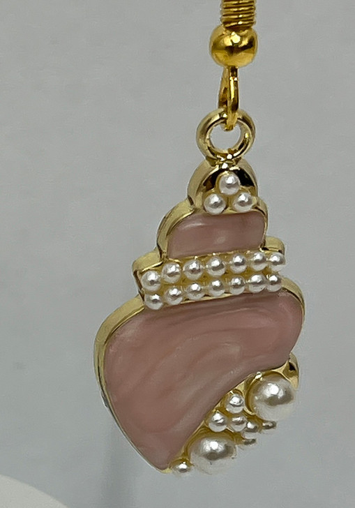 Seashell Earrings In Pink