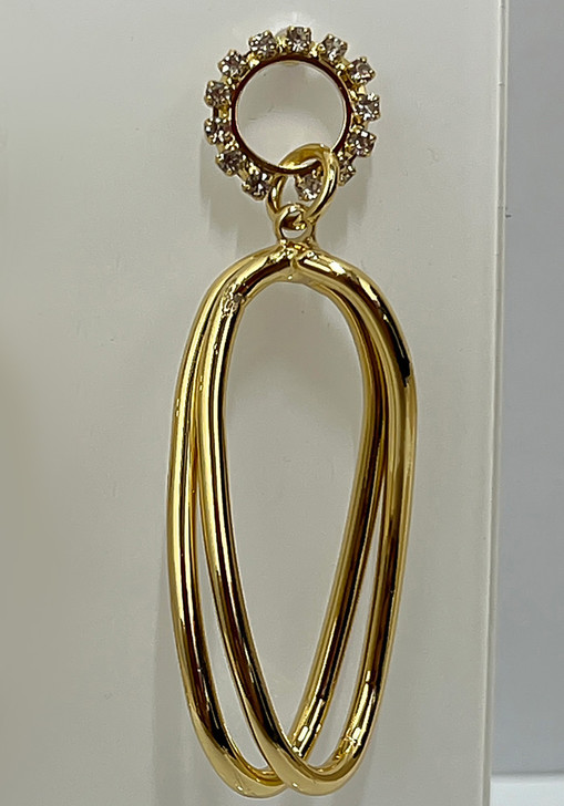 Twisted Oval Earrings In Gold From Curvaceous