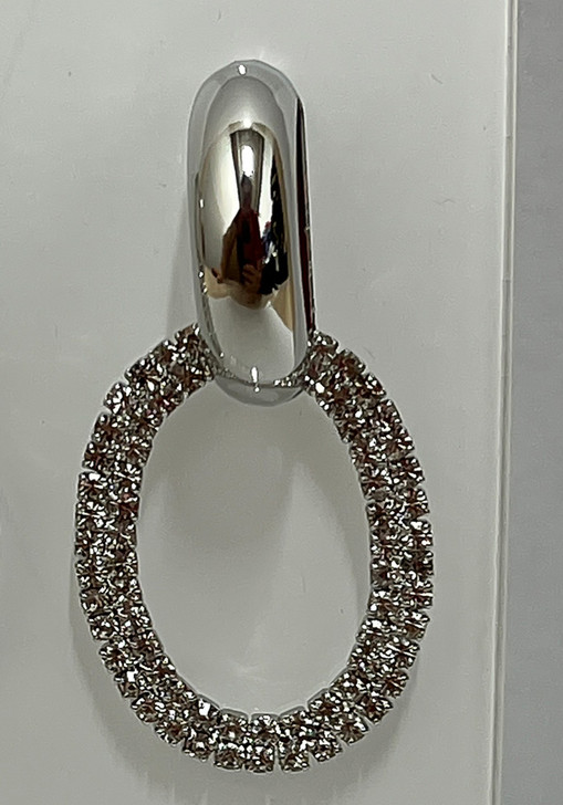 Silver Oval Drop Earrings From Curvaceous