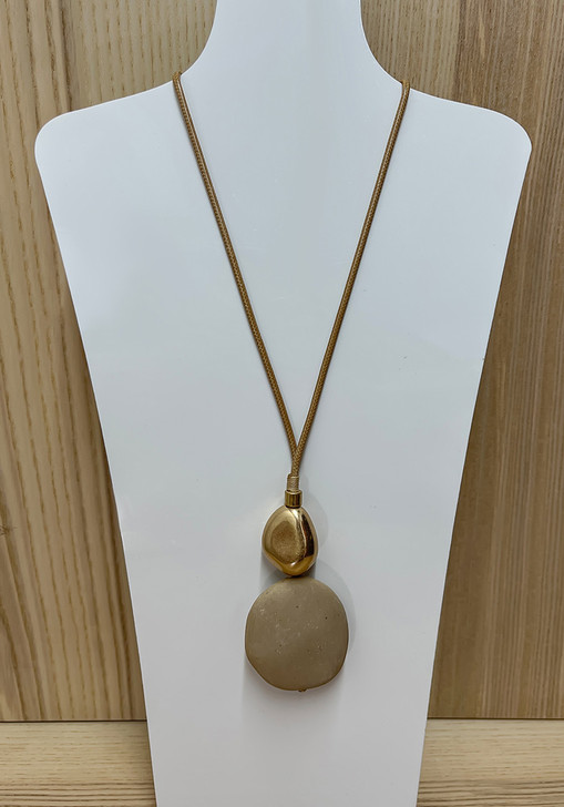 Earthen Stone Pendant Necklace from Curvaceous