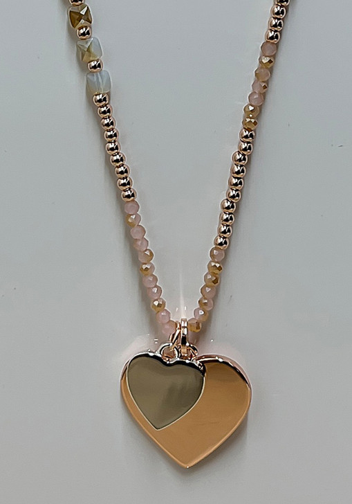 Rose Gold Heart Necklace From Curvaceous