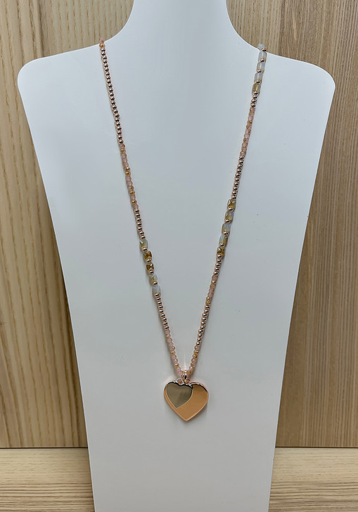 Rose Gold Heart Necklace 